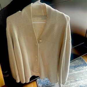 Poetry button up sweater.  Ivory in color.